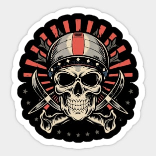 Rebellious Spirit Skull Ink - Defiant Tattoo Design Sticker